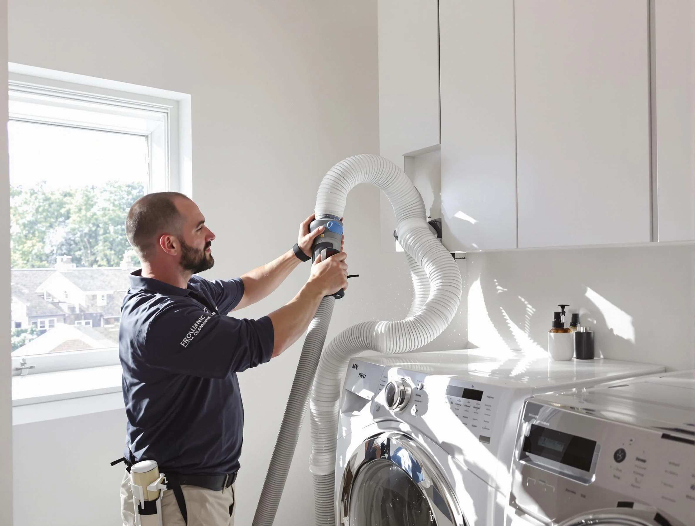 Certified Hopewell Dryer Vent Cleaning technician performing dryer vent cleaning in Hopewell