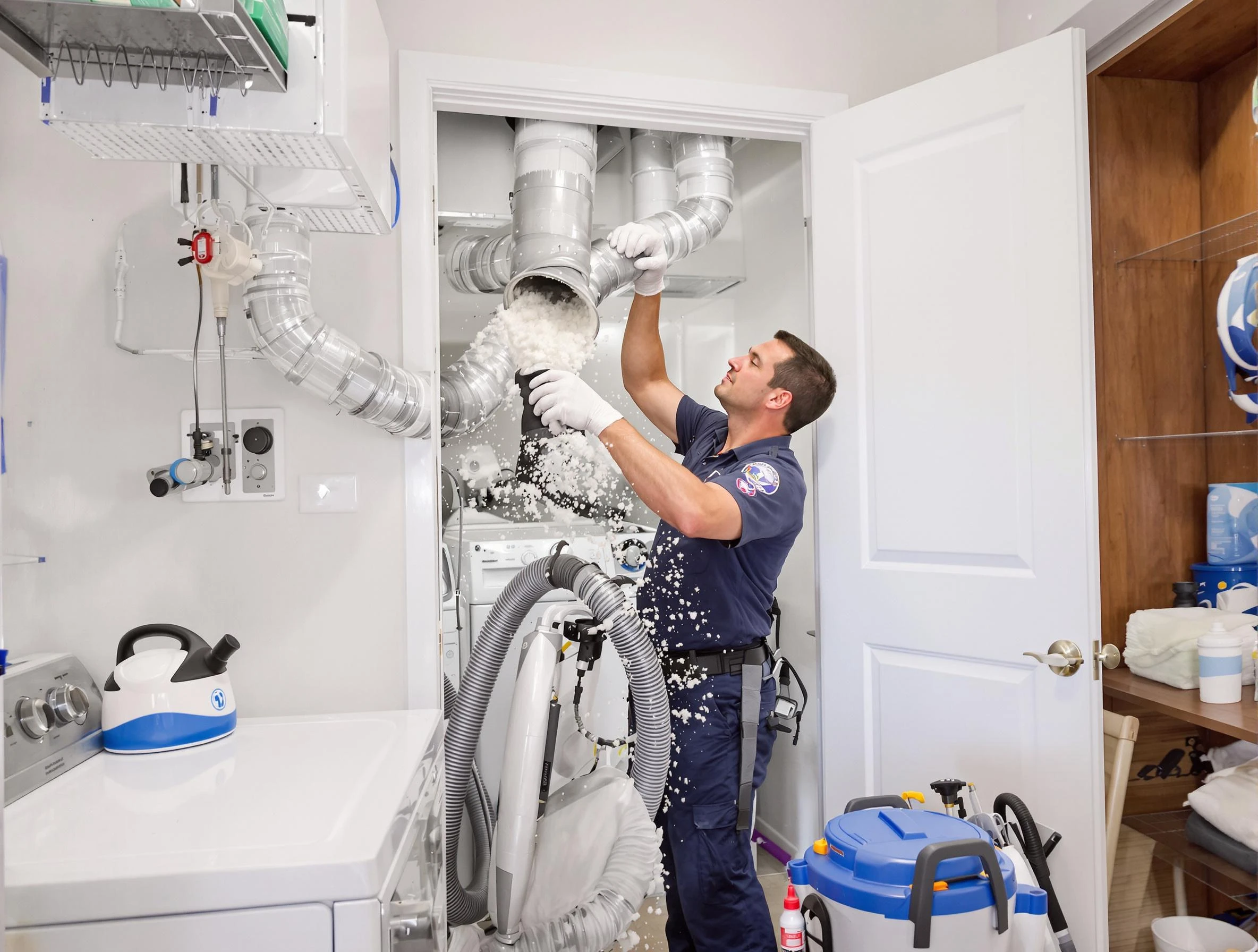 Hopewell Dryer Vent Cleaning technician delivering thorough residential dryer vent cleaning service in Hopewell